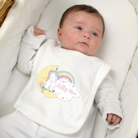 Personalised Baby Unicorn Bib Extra Image 2
